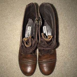 Steve Madden Shoes - Brown Steve Madden Combat Boots - Women Steve Madden Shoes - Brown Steve Madden Combat Boots - Women